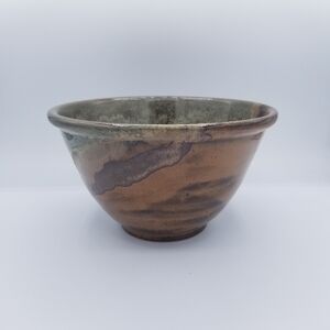 Glazed Pottery Bowl Signed MX 2005